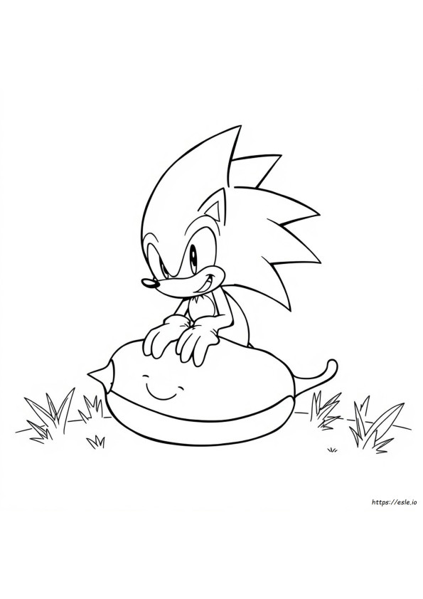 Colouring Sheets Sonic