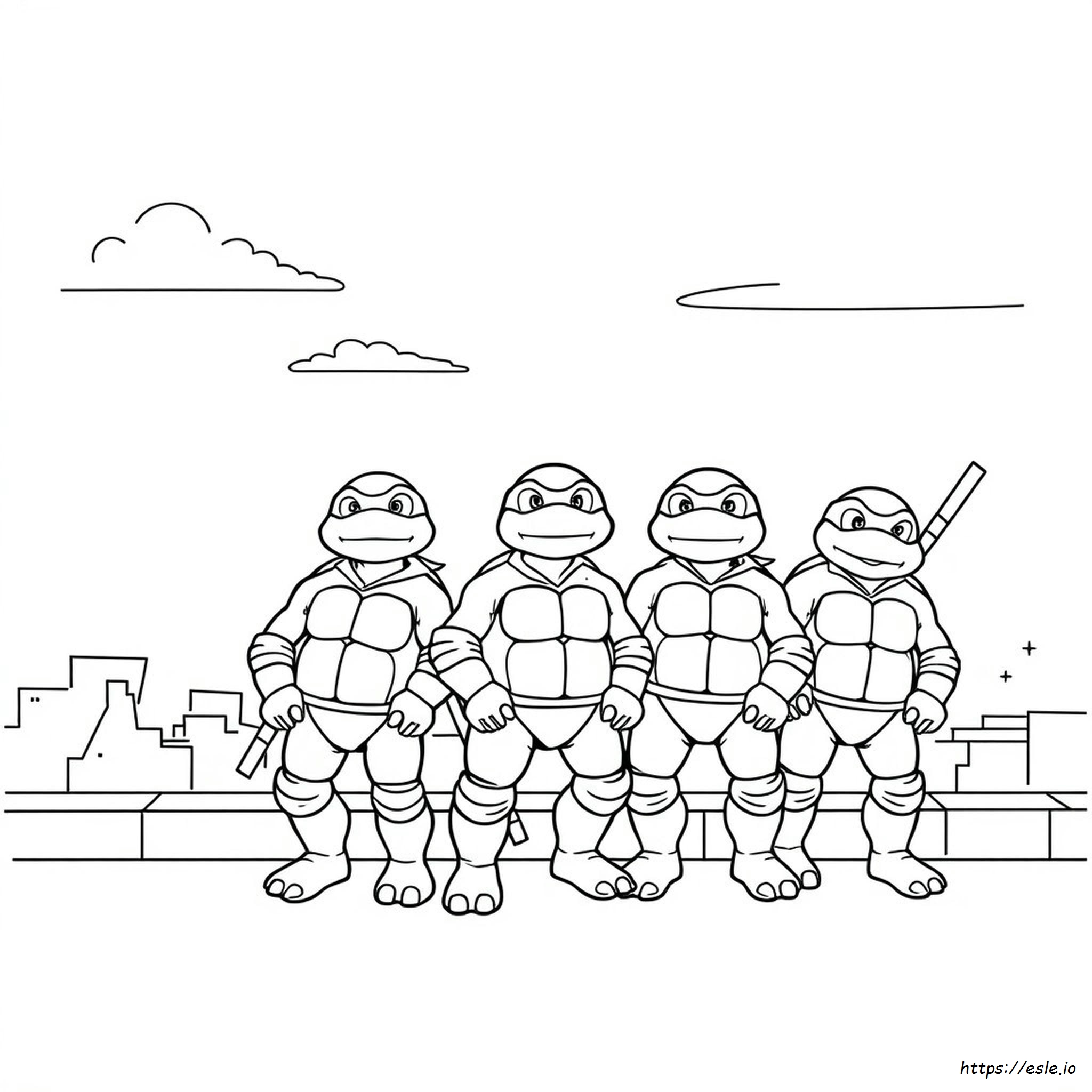 Turtles Coloring Pages Tortugas Ninja Para Colorear