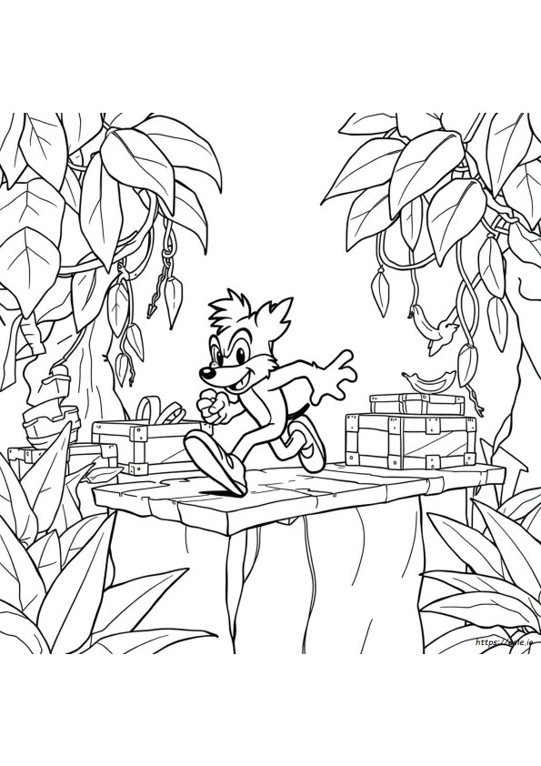 Crash Bandicoot Coloring Page