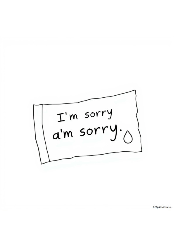 I M Sorry Coloring Page
