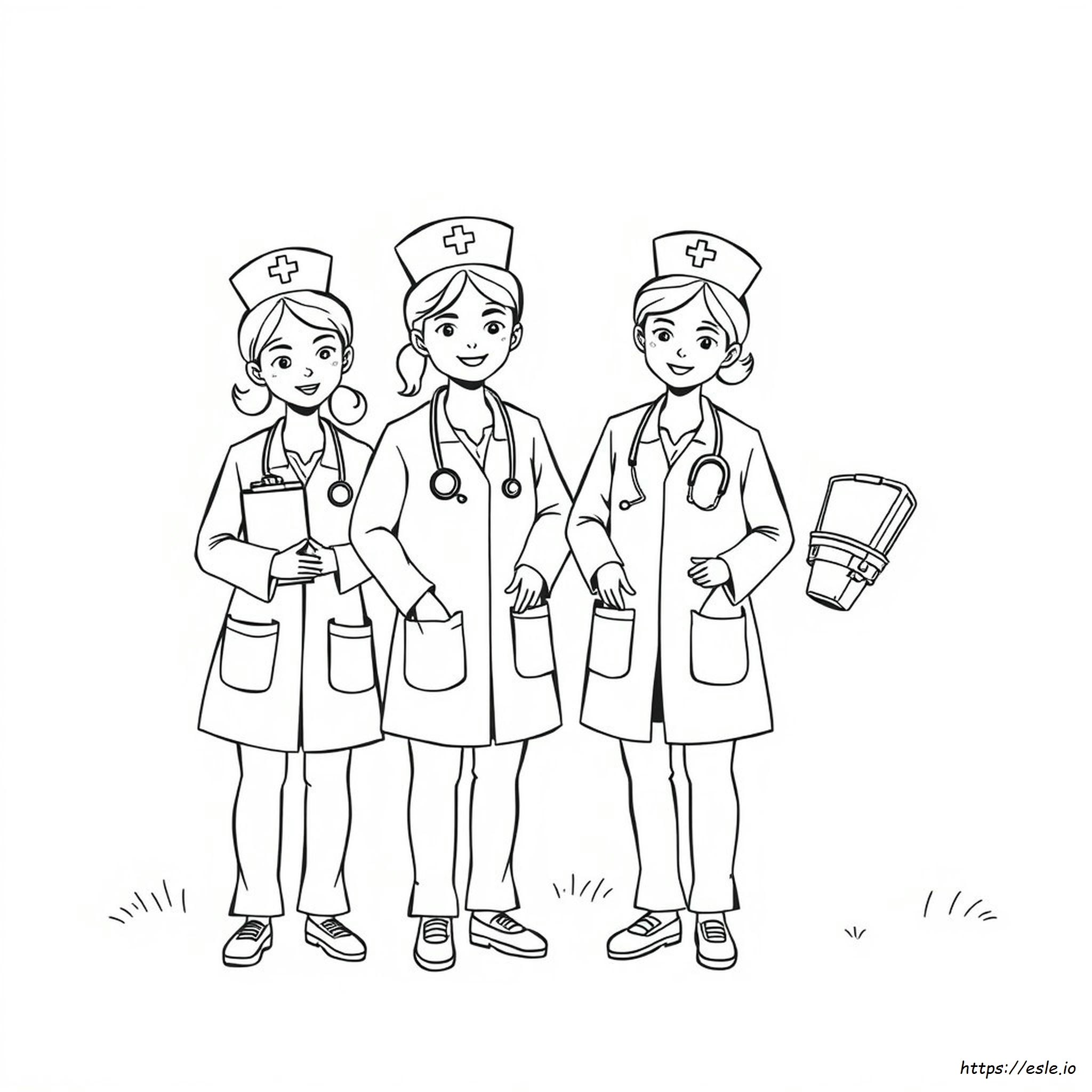 Nurse Hat Coloring Page