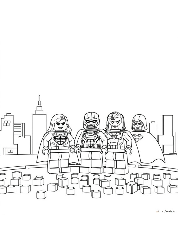 Lego Pahlawan Super Mewarnai