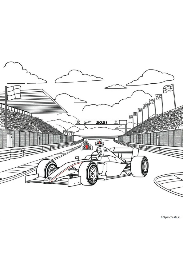 Formula Yksi Värityskuvat