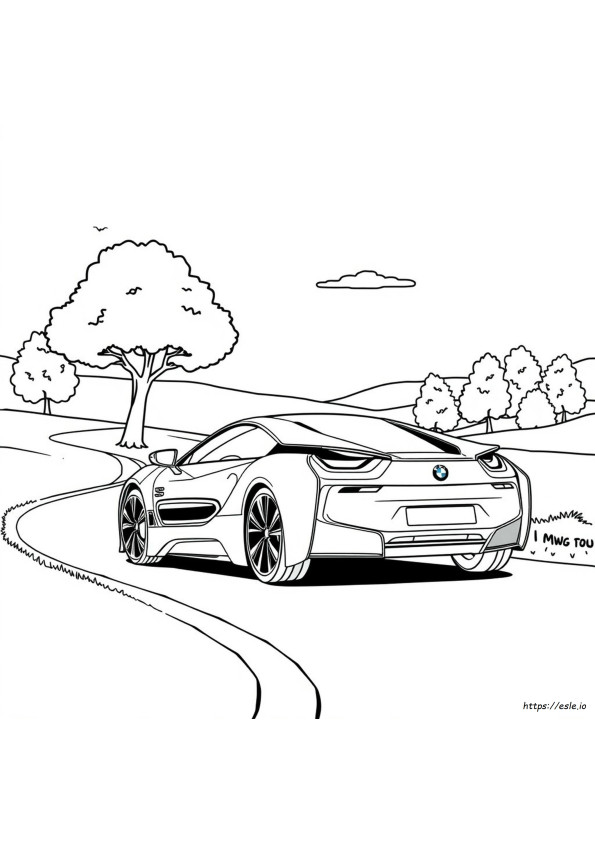 Bmw I8 Para Colorir