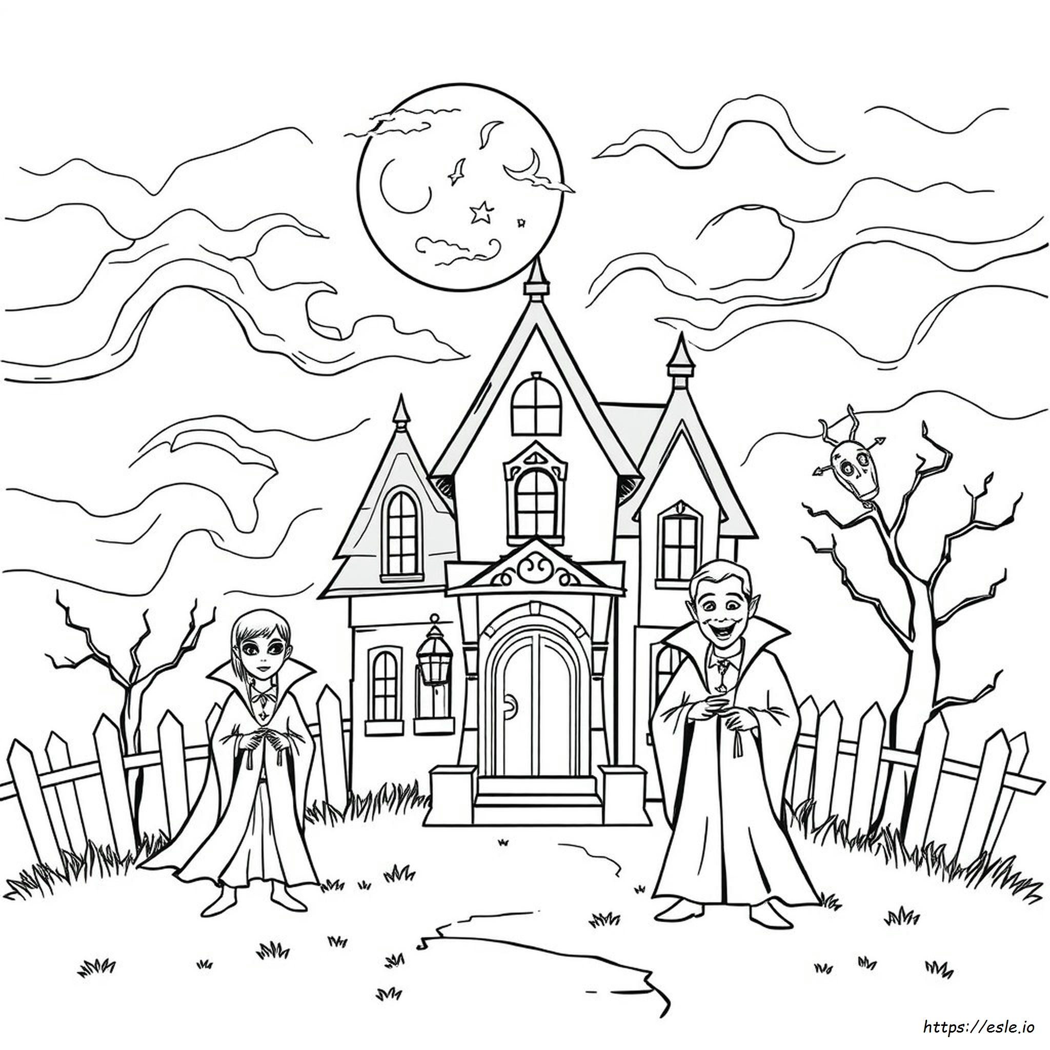 Scary Vampire Coloring Pages