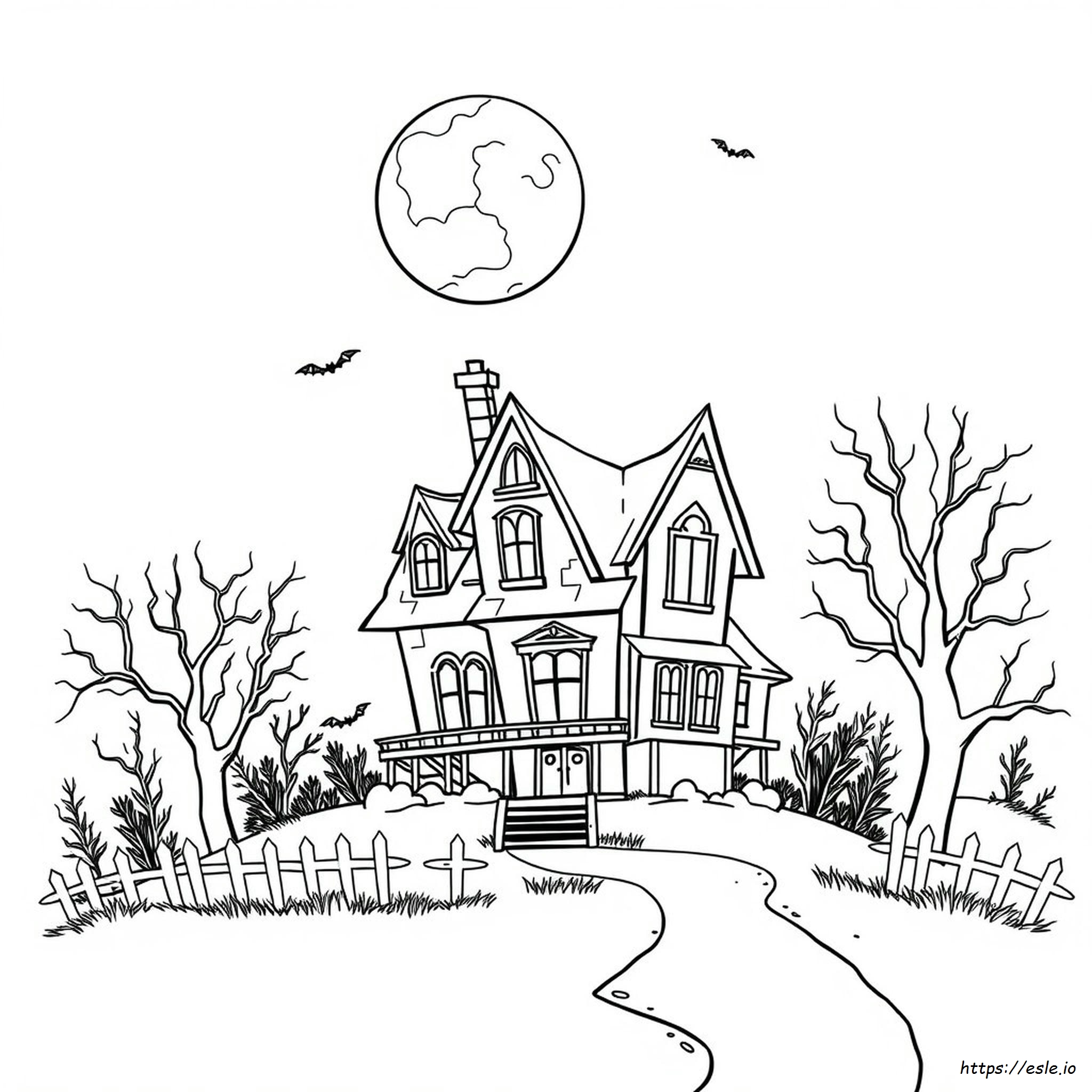 Gambar Mewarnai Rumah Berhantu