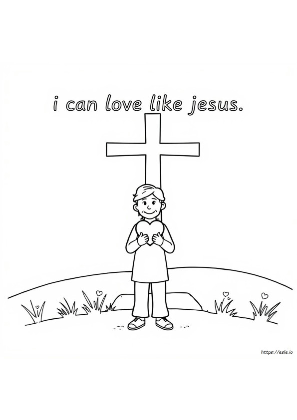 I Can Love Like Jesus Coloring Page