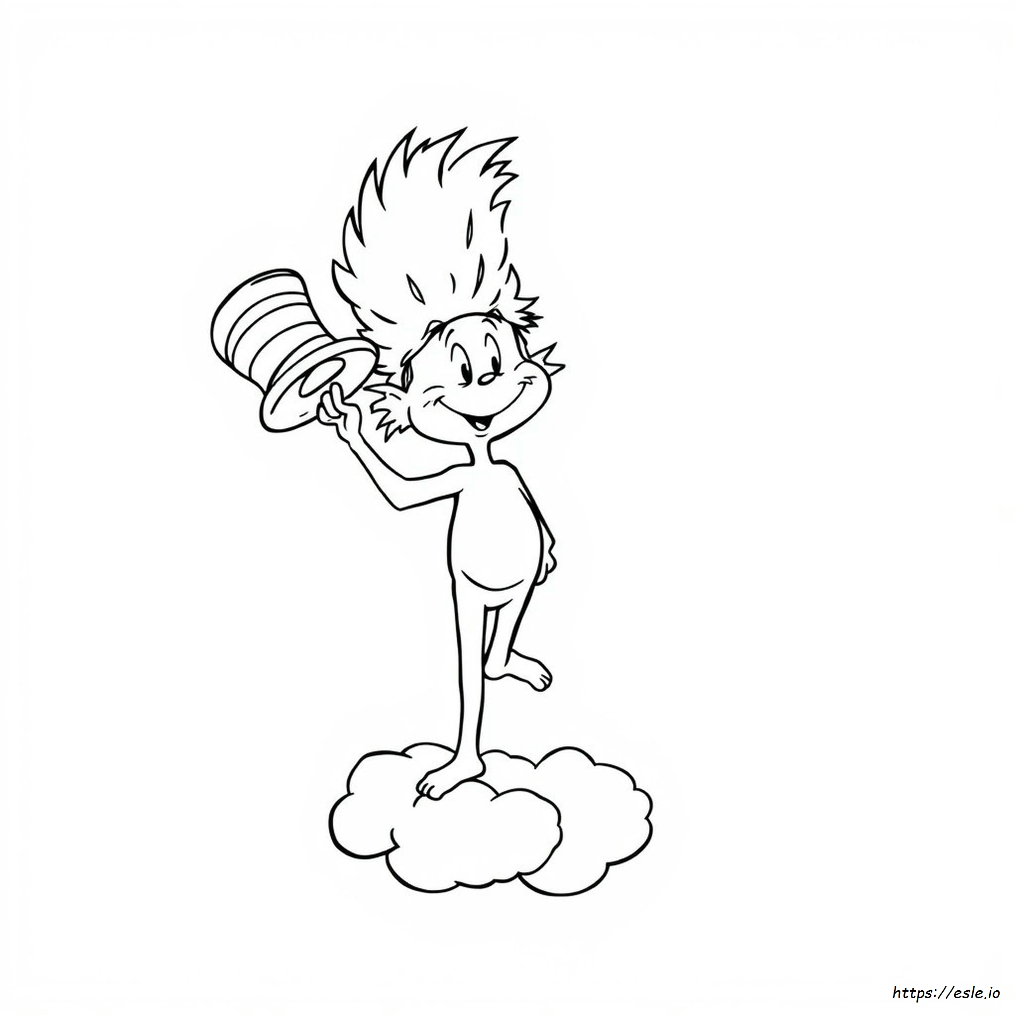 Dr Seuss Thing 1 Coloring Page