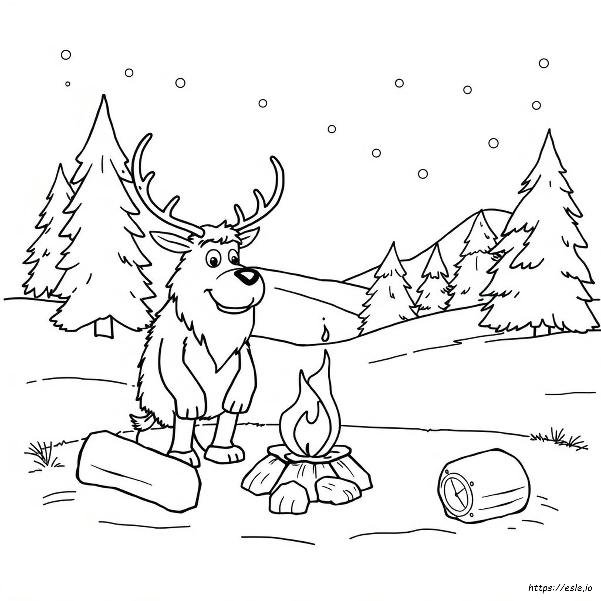 Sven Colouring Pages