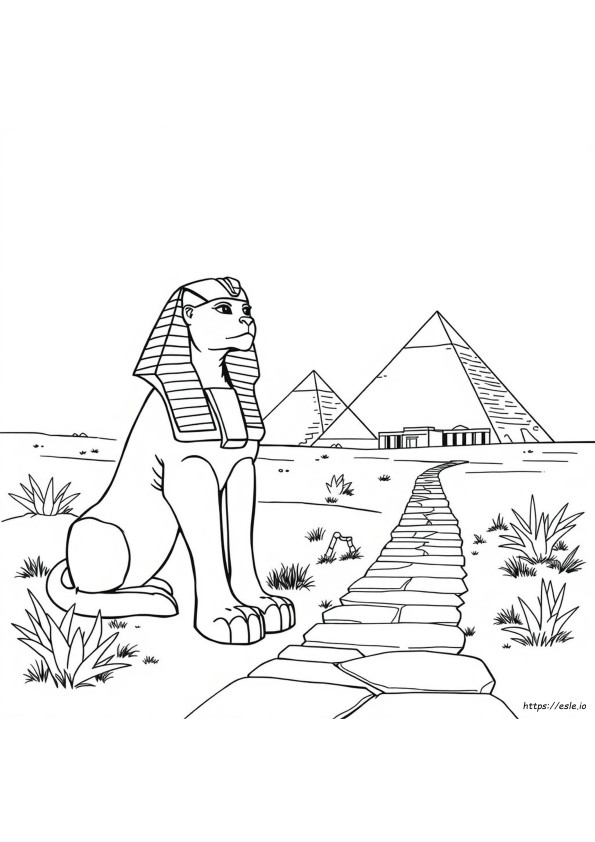 Sphinx Ausmalbild