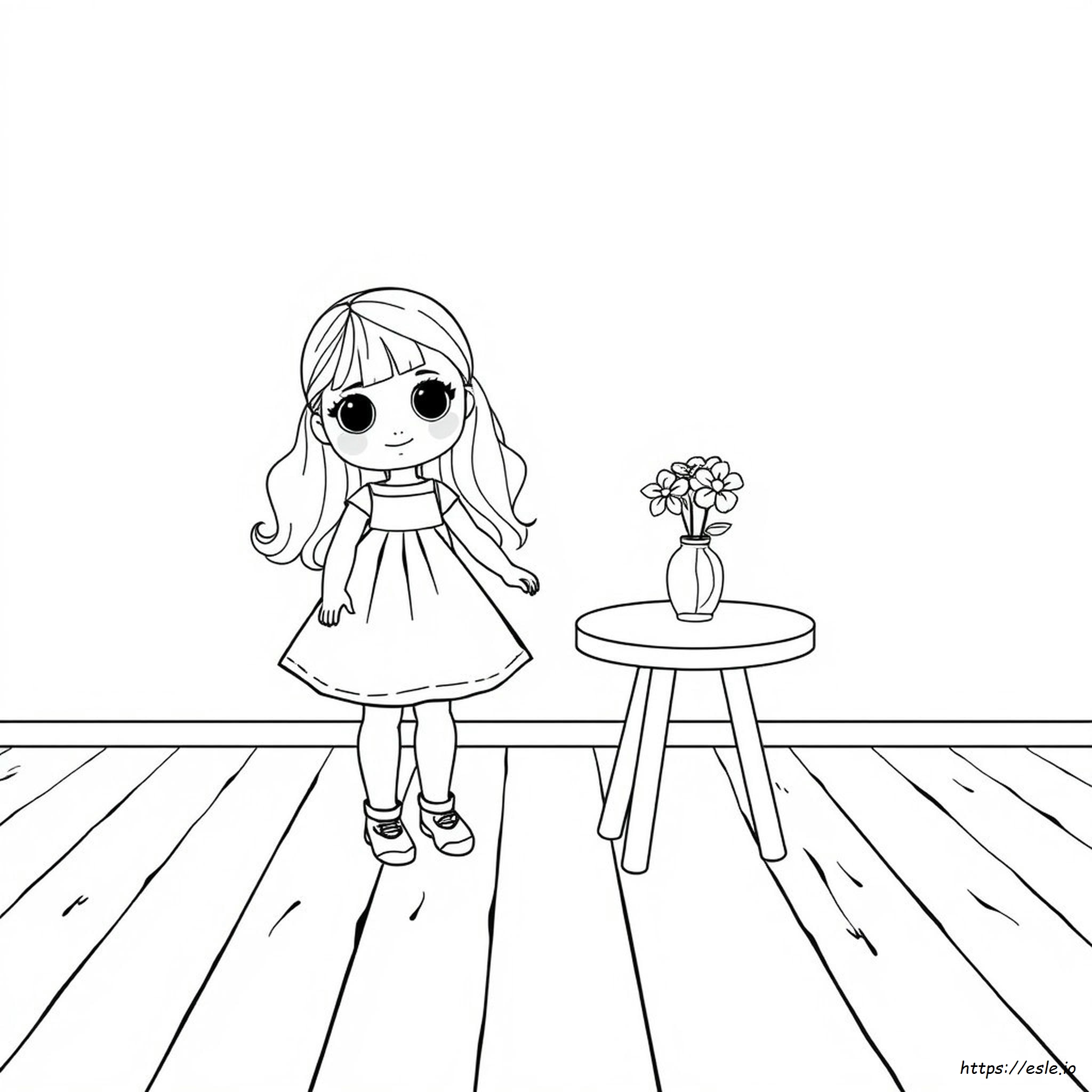 Cute Doll Colouring Pages