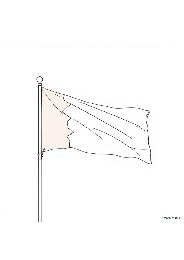 Bendera Bahrain Untuk Mewarnai