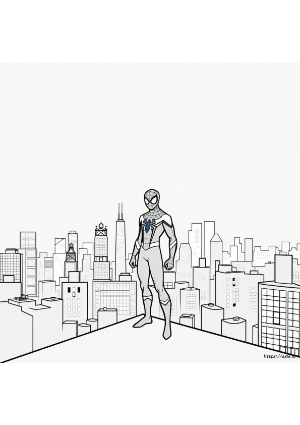 Coloriage Spiderman Noir