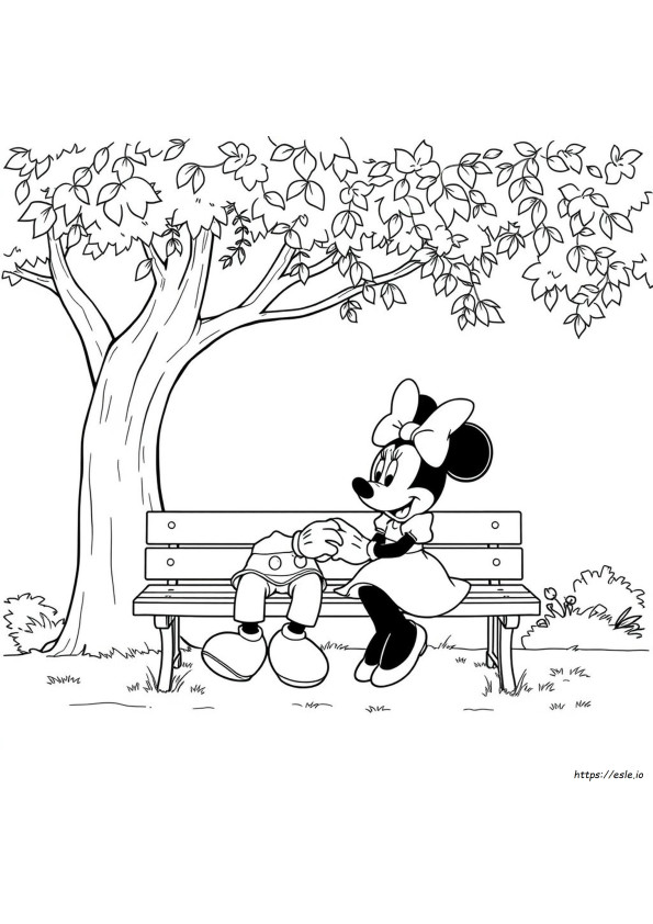 Mickey Dan Minnie Halaman Mewarnai Gratis Dapat Dicetak