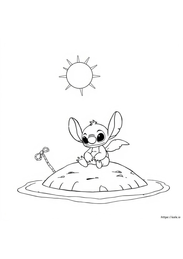 Stitch And Angel Colouring In