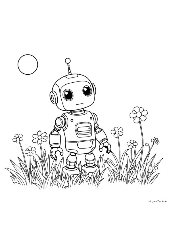 Sevimli Robot Boyama Sayfaları