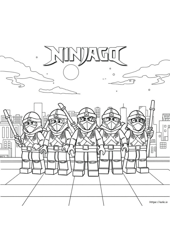 Ninjago Para Colorear Todos Los Ninjas