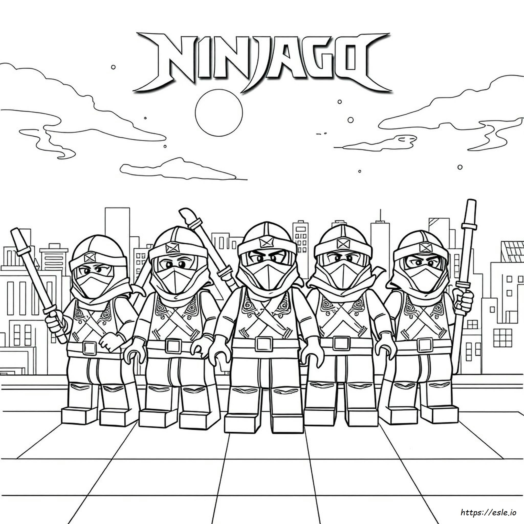 Ninjago Para Colorear Todos Los Ninjas