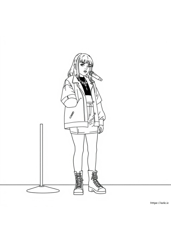 Desenhos GrATis Da Billie Eilish Para Colorir E Imprimir