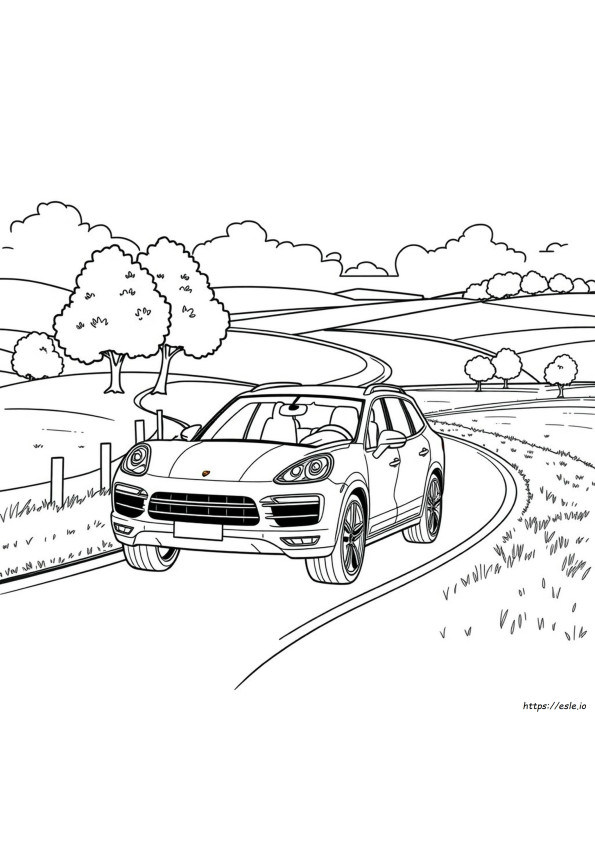 Pagini De Colorat Porsche Cayenne