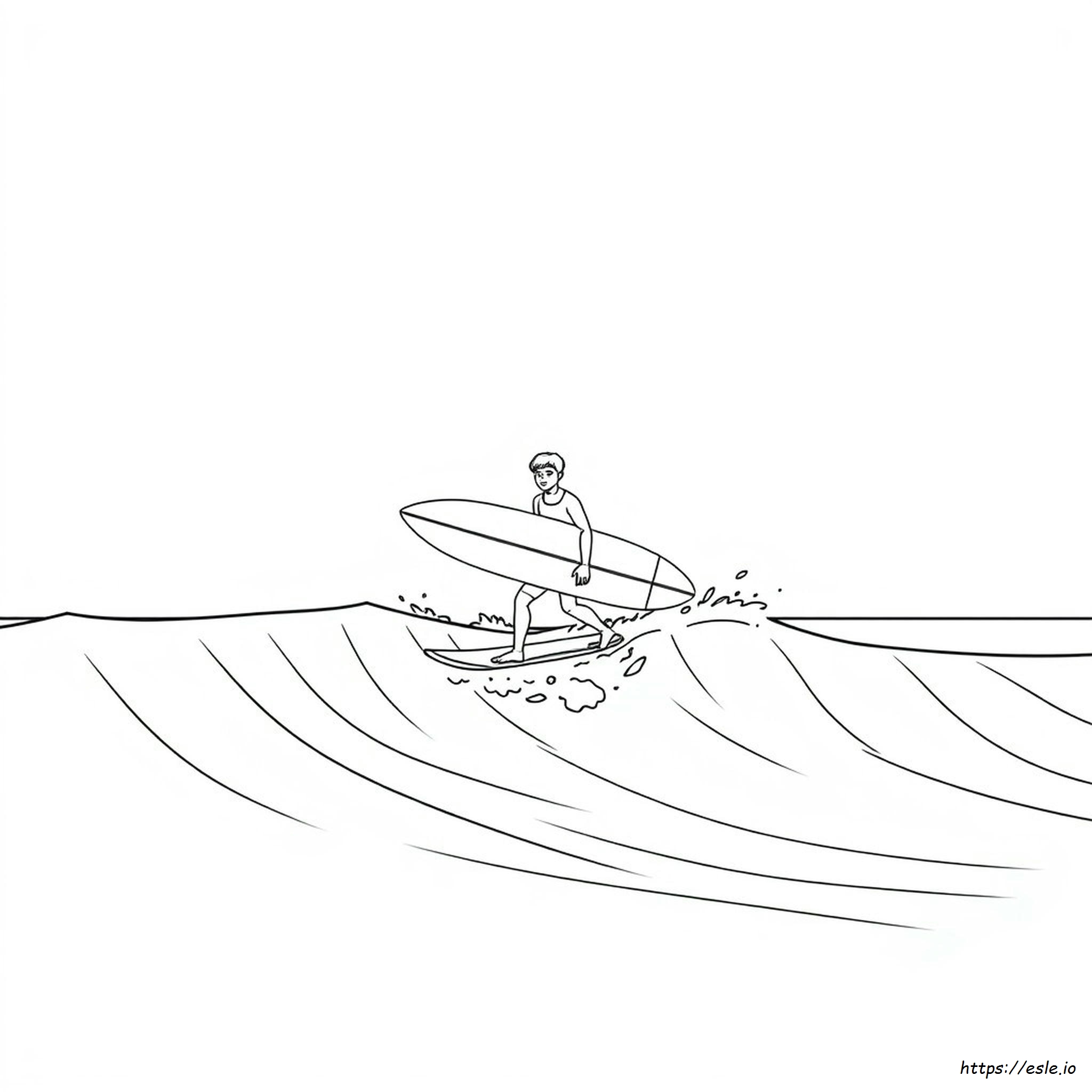 Surfing Coloring Pages For Adults