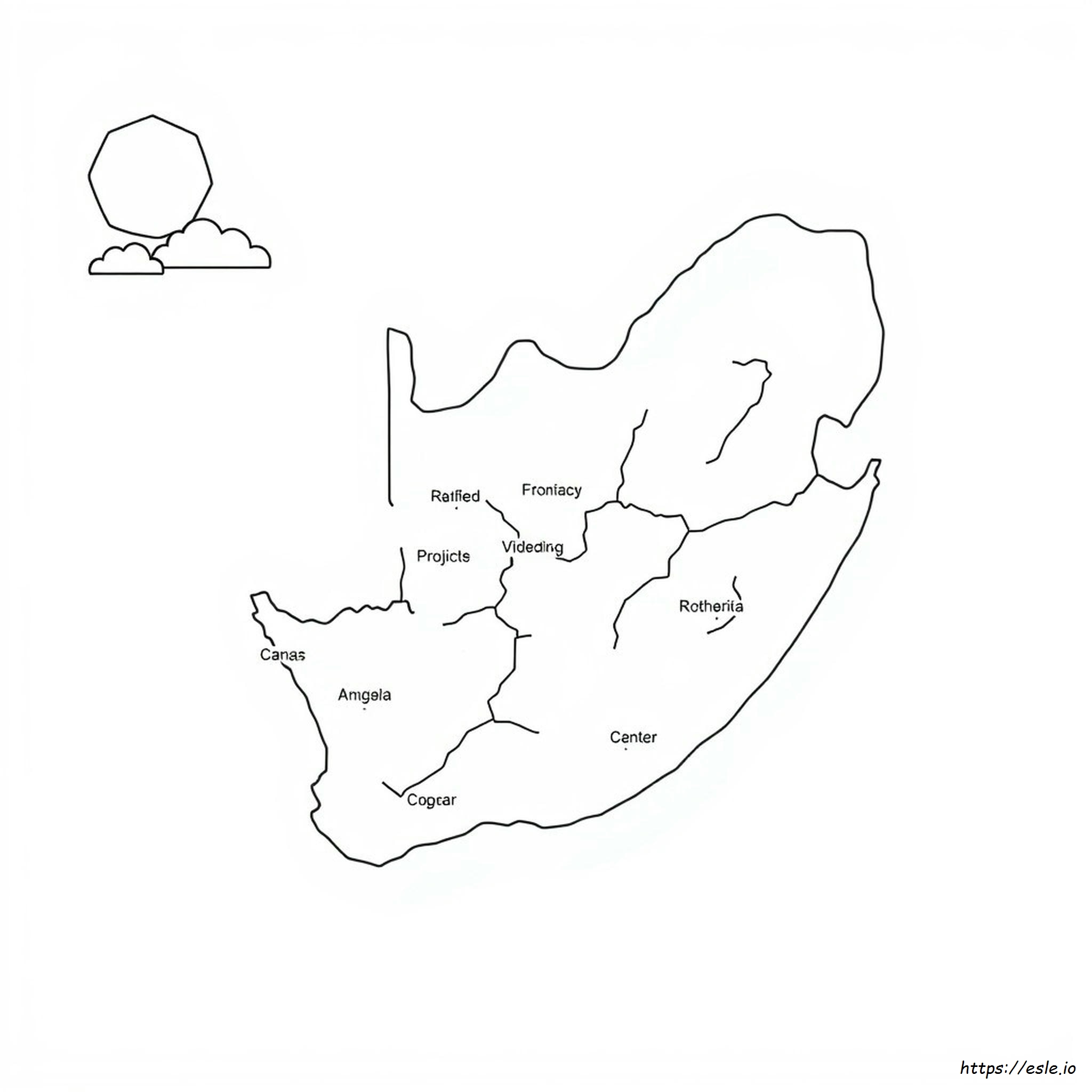 Cartina Da Colorare Del Sudafrica