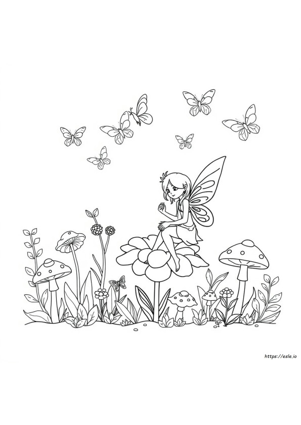 Free Printable Fairy Garden Coloring Pages