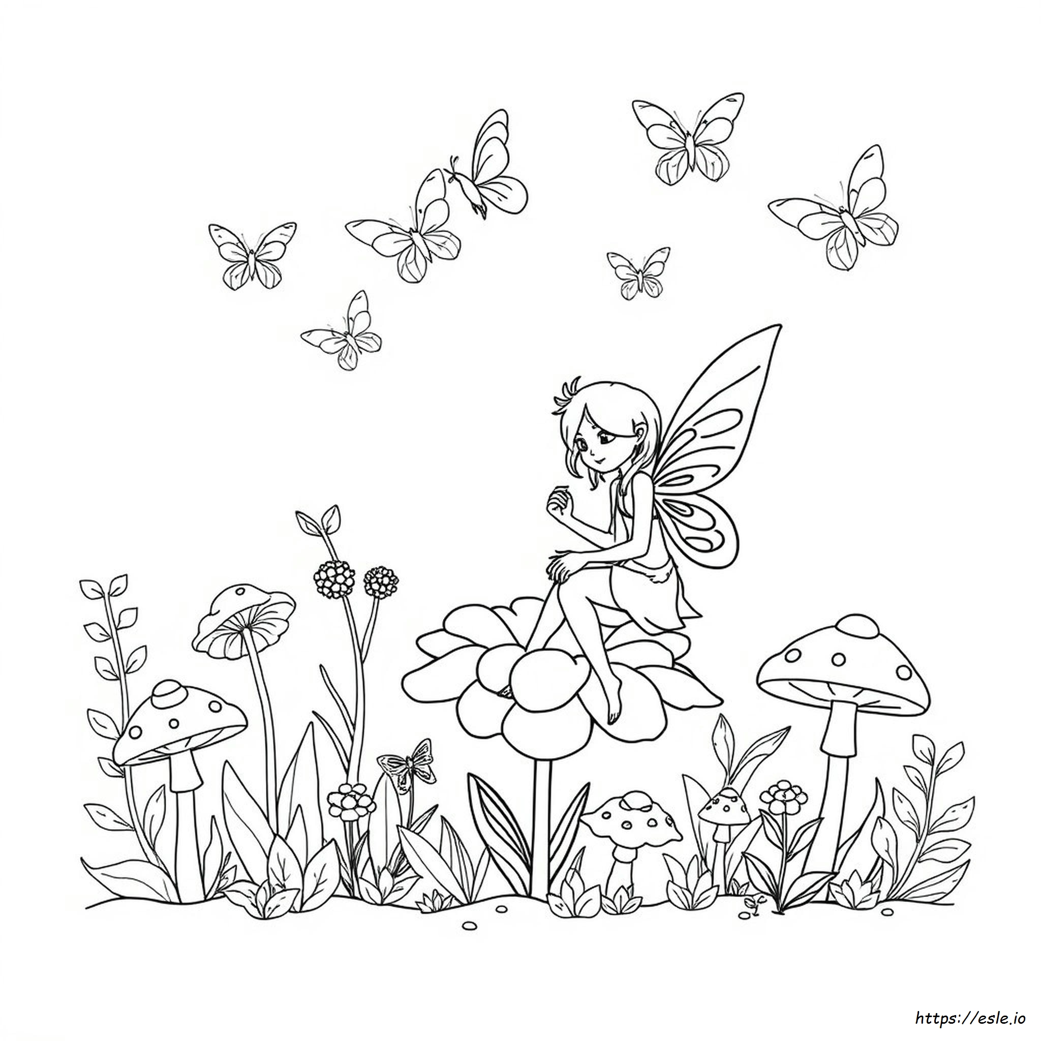 Free Printable Fairy Garden Coloring Pages