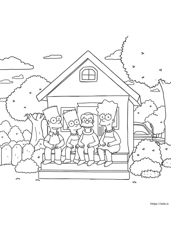 Coloriages Famille Simpson