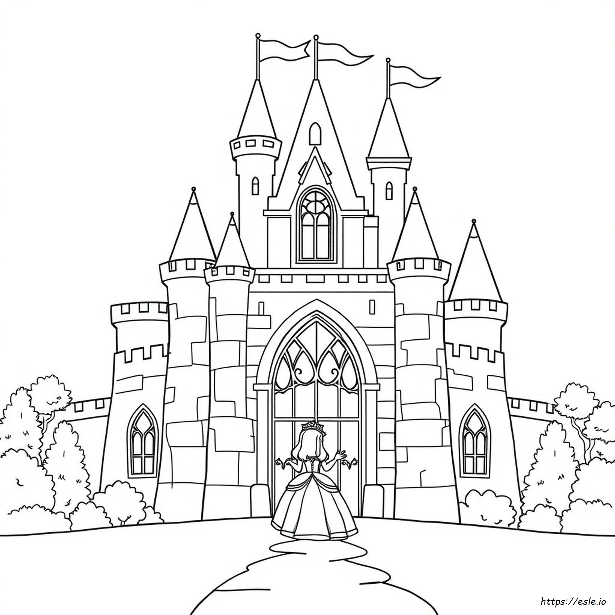 Istana Putri Gambar Mewarnai