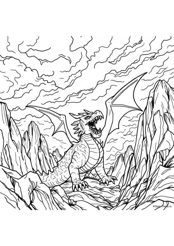 For Adults Scary Realistic Dragon Coloring Pages