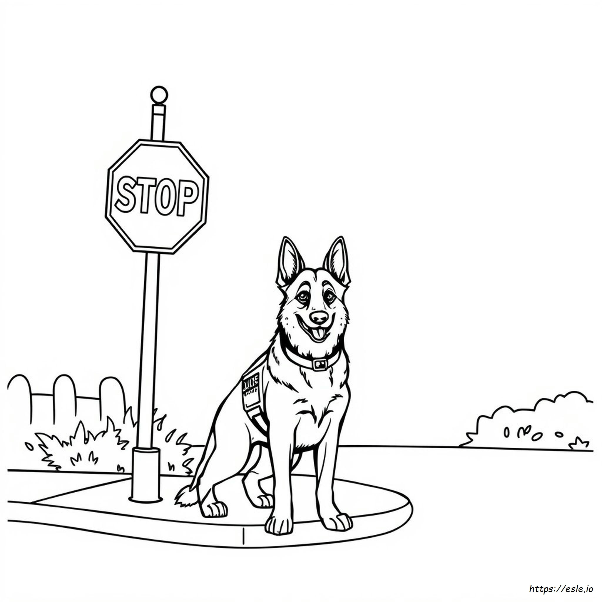 Deutscher Schäferhund Polizeihund Ausmalbilder