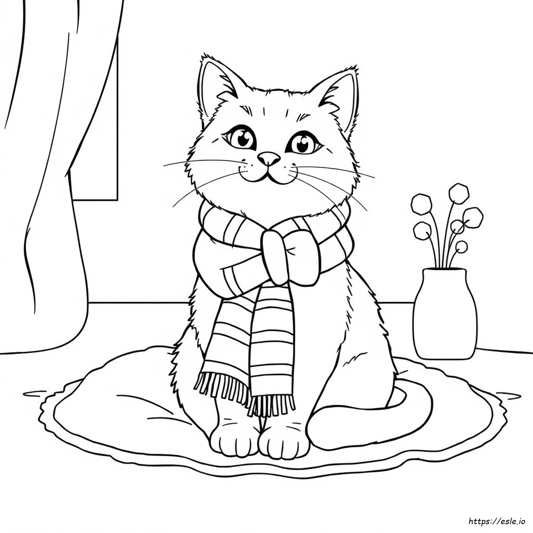 Katze Mit Schleife Ausmalbilder