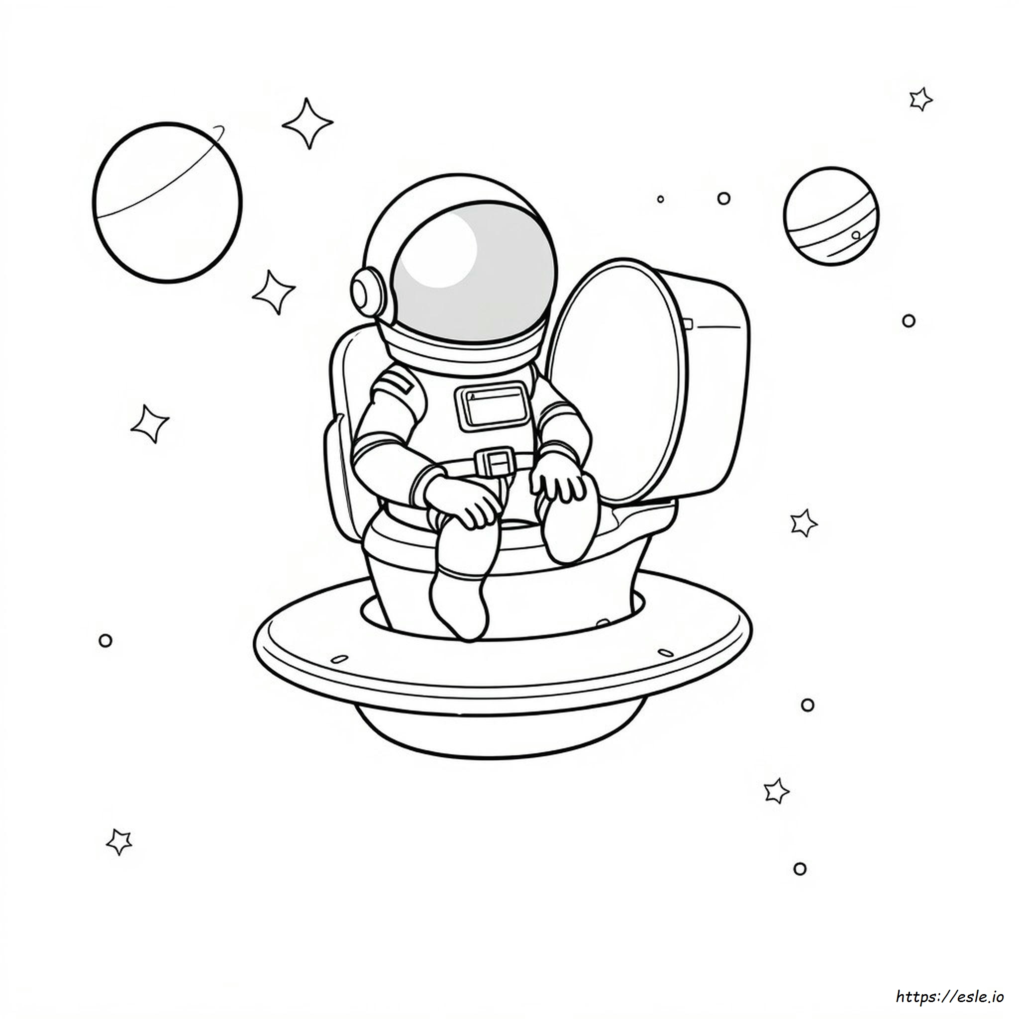 Astro Toilet Coloring Page