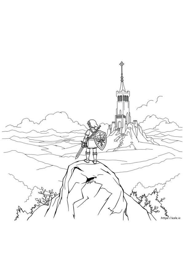 Legend Of Zelda Breath Of The Wild Link Coloring Pages