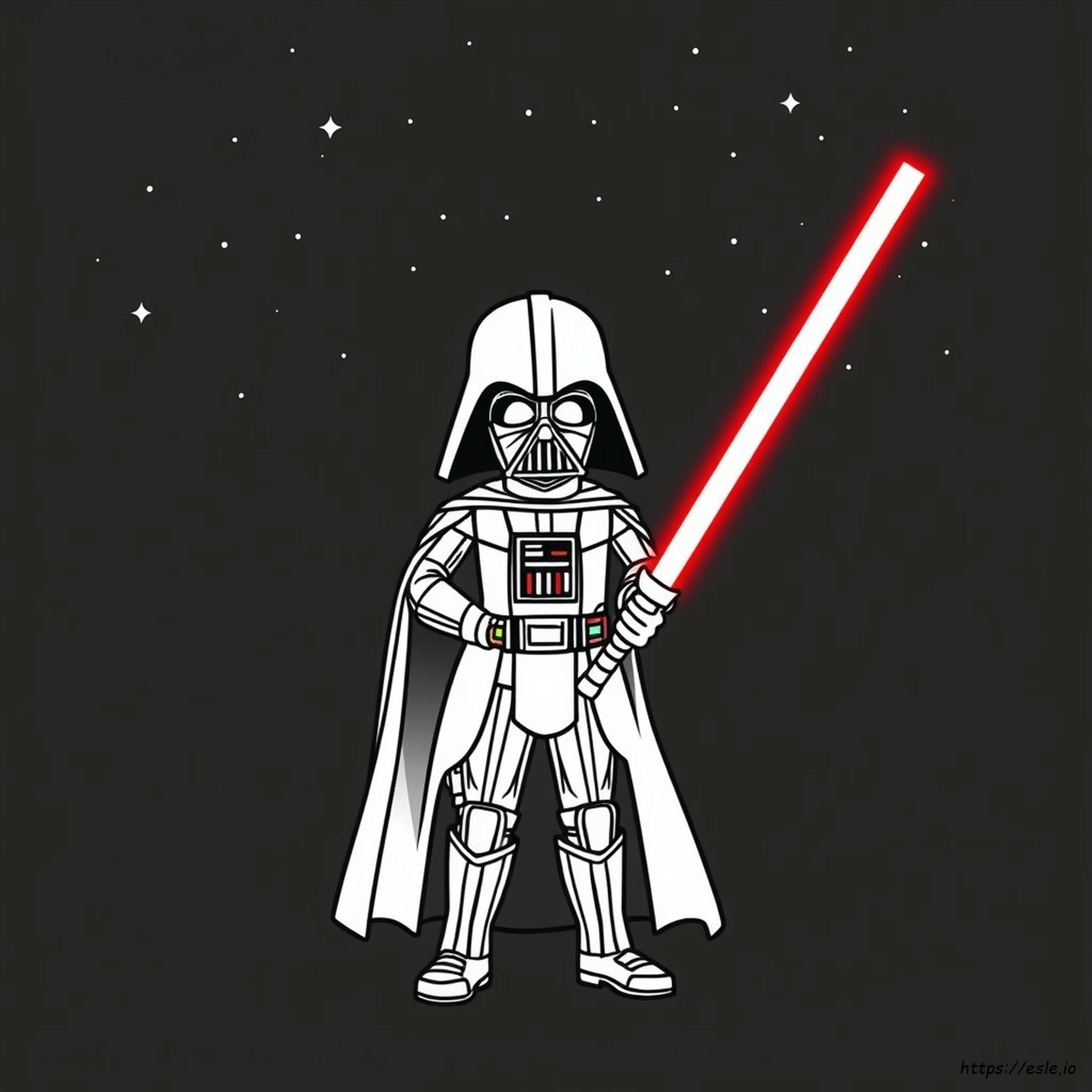 Darth Vader Lightsaber Coloring Page