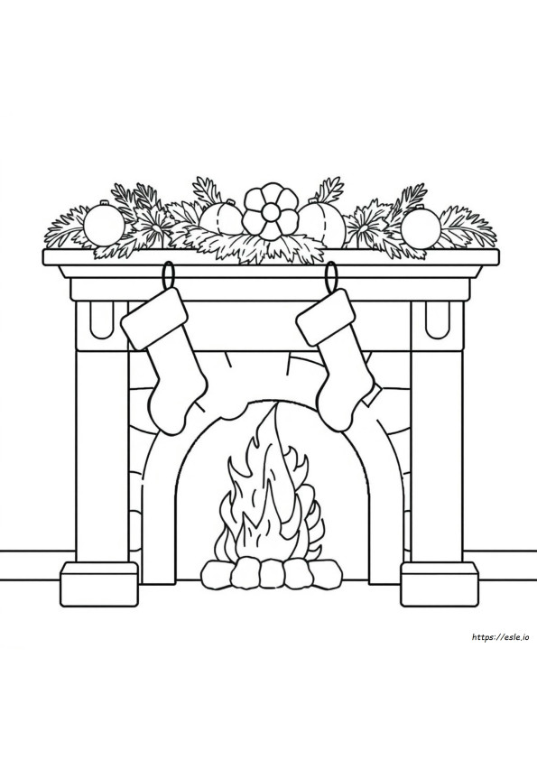 Free Printable Stocking Coloring Page
