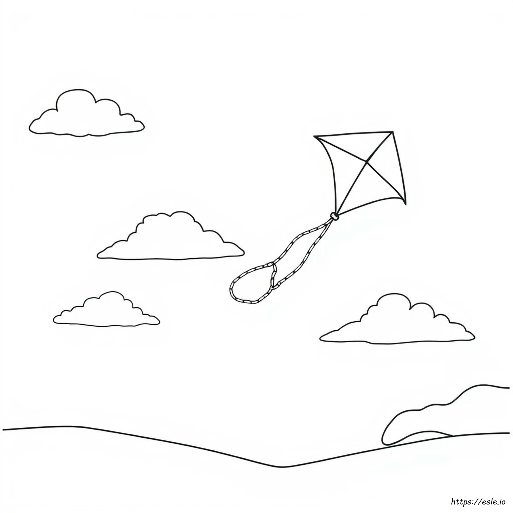 Coloring Page Of Kite