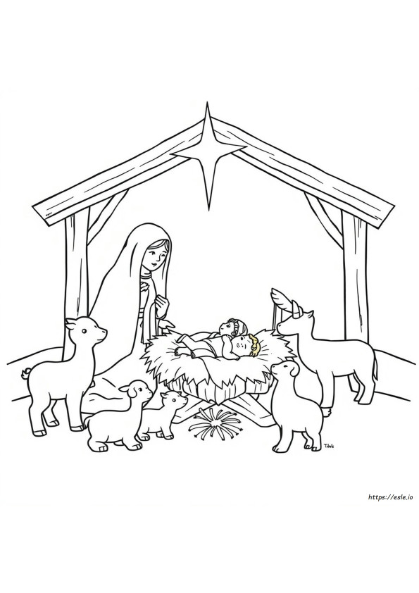 Nativity Colouring Pages Free