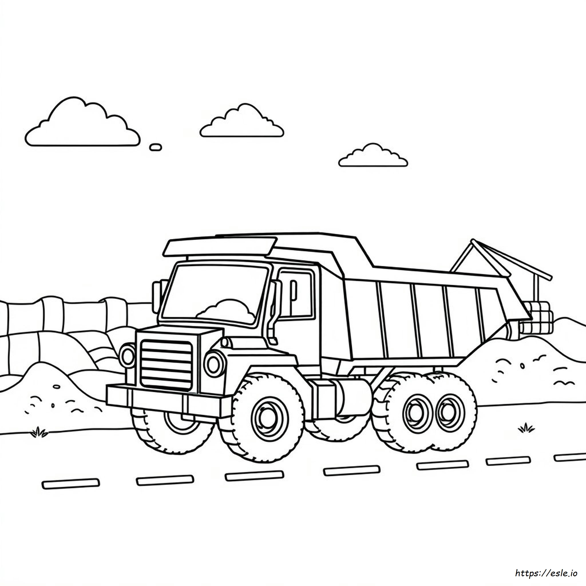 Dump Truck Coloring Sheet Dump Truck Coloring Sheet