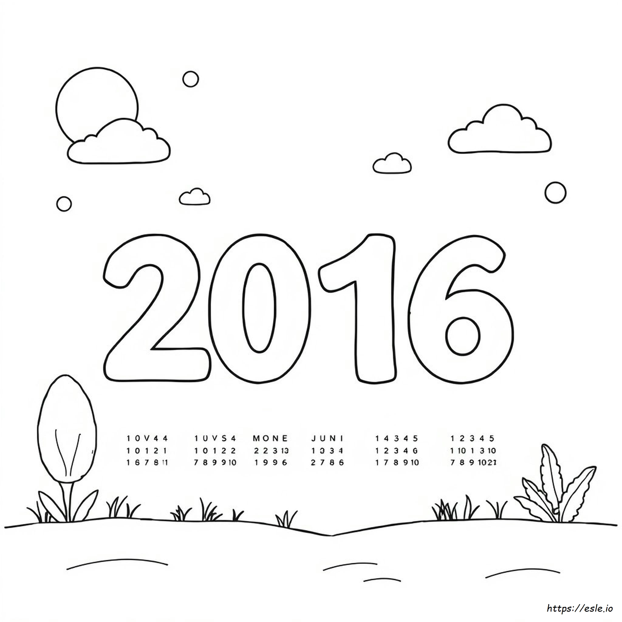 Páginas Para Colorear De 2016