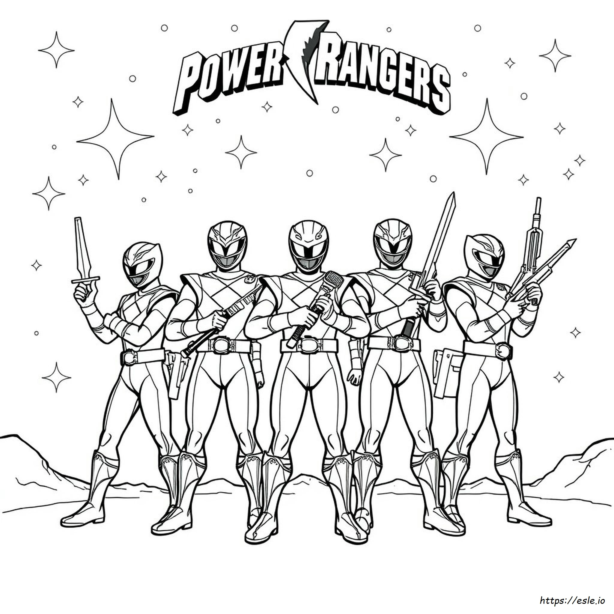 Gambar Mewarnai Power Rangers Cosmic Fury