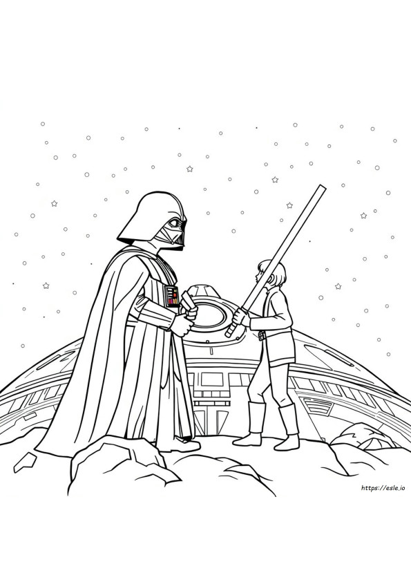 Darth Vader Und Luke Skywalker Ausmalbilder