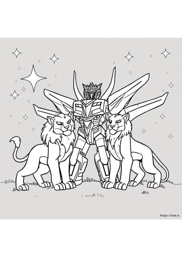 Voltron Leeuwen Kleurplaten