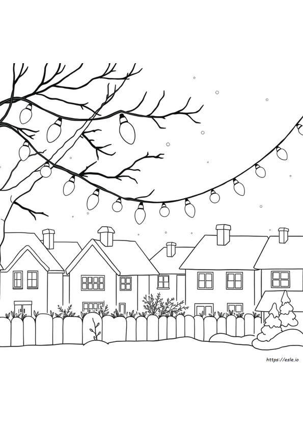Coloring Pages Of Christmas Lights