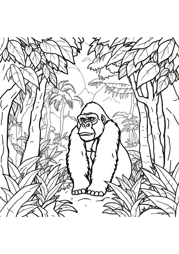 Gorilla Ausmalbilder Zum Ausdrucken