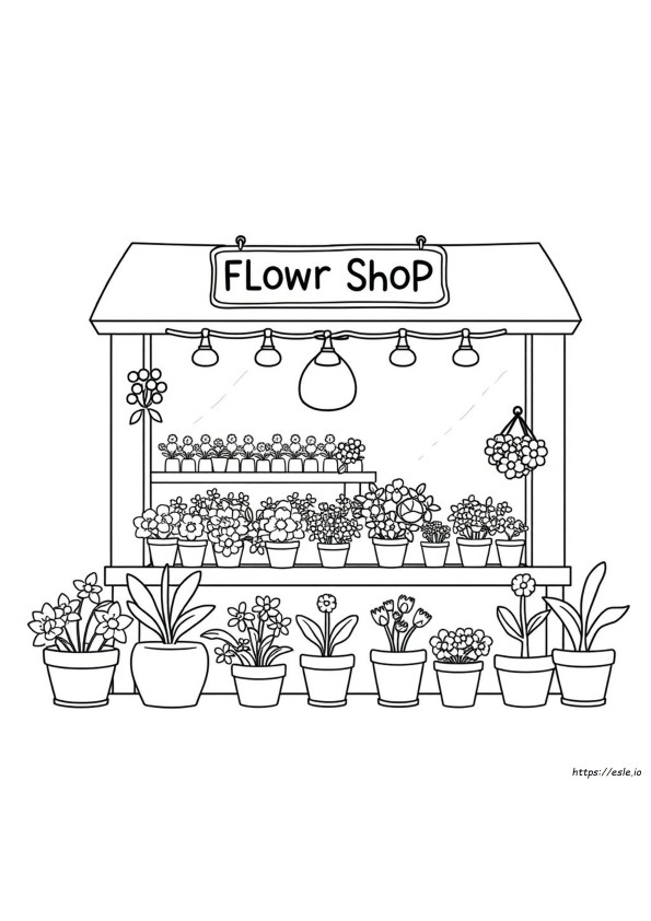 Loja De Flores Para Colorir