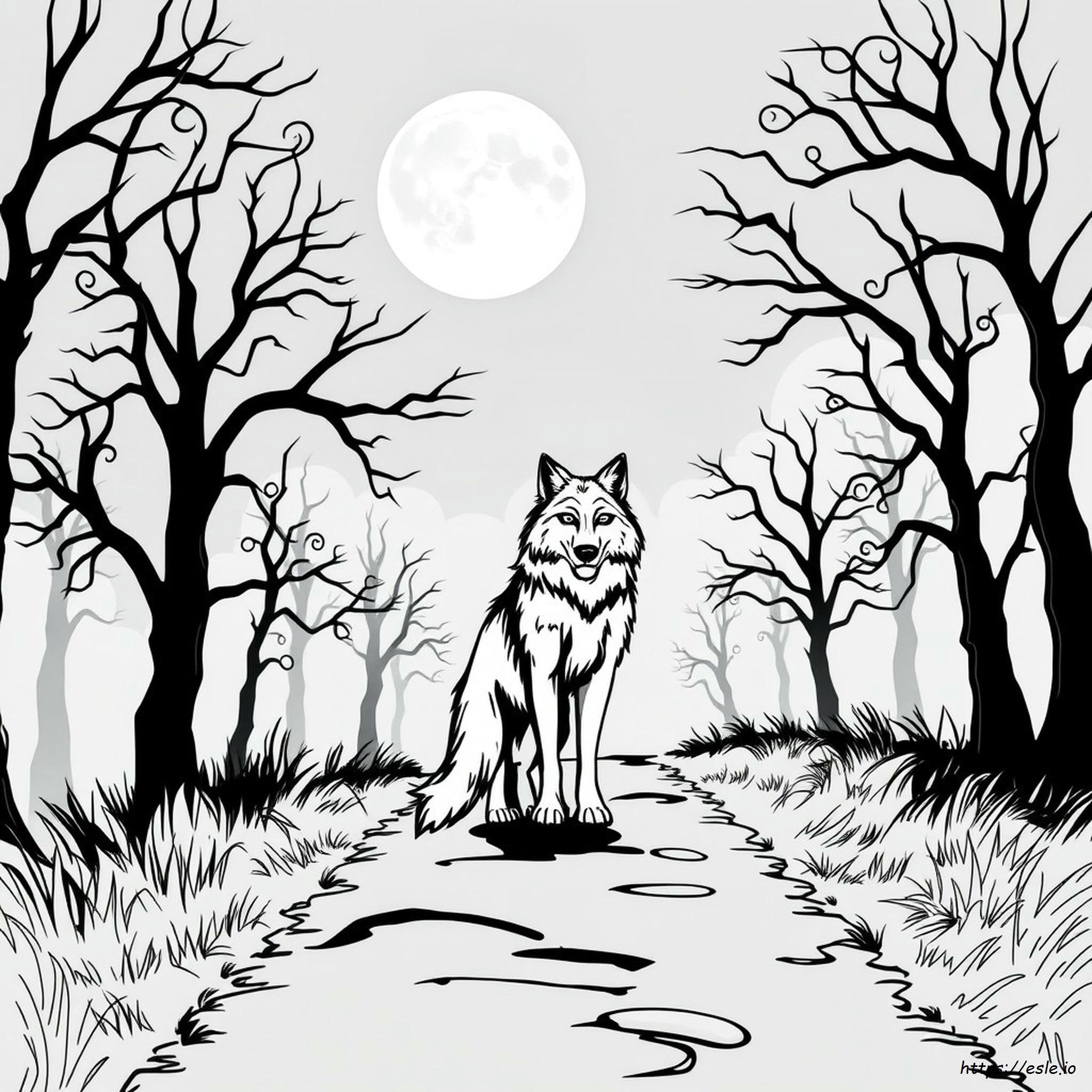Scary Wolf Coloring Pages
