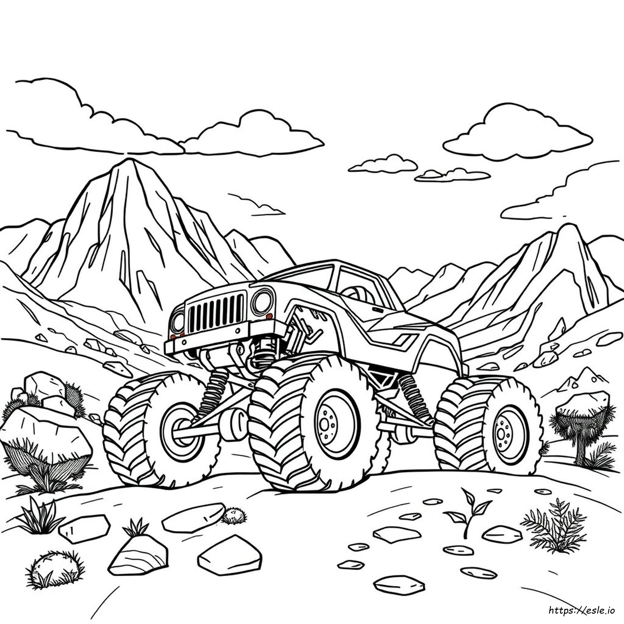 Dibujos De Camiones Monstruo Para Colorear
