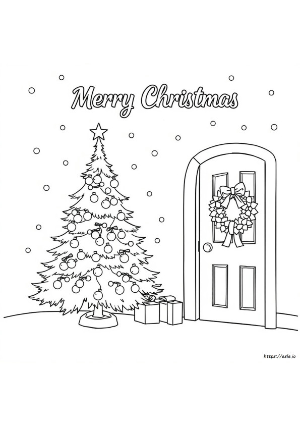 Merry Christmas Coloring Card